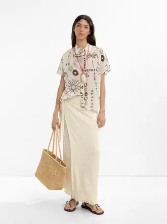 Printed shirt with 100% cotton