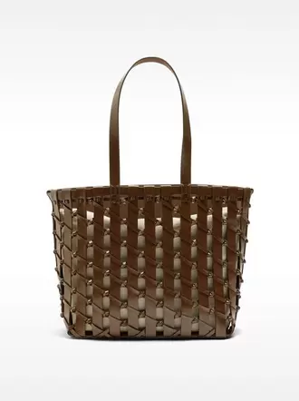Shopper bag braided with knots