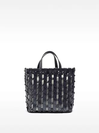 Tote bag braided with knots
