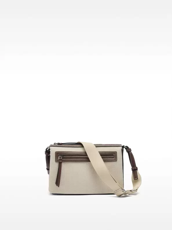 Triple crossbody bag in fabric