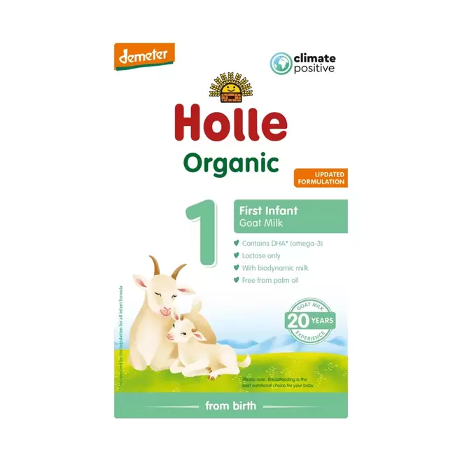 Formula de lapte praf Bio de capra 1, +0 luni, 400 g, Holle...