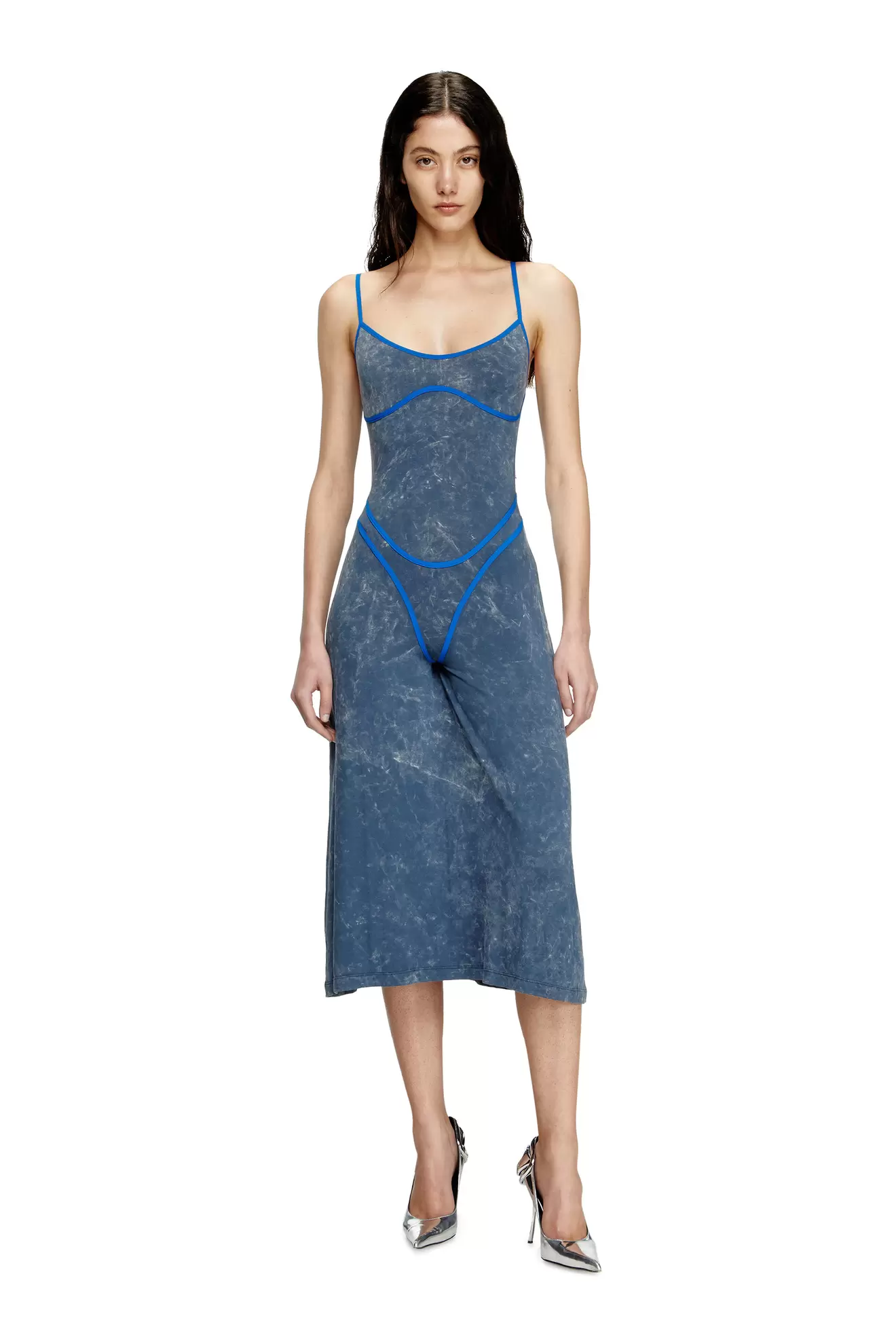 Strappy dress with underwear detail