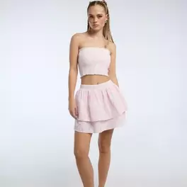 Woven mini skirt