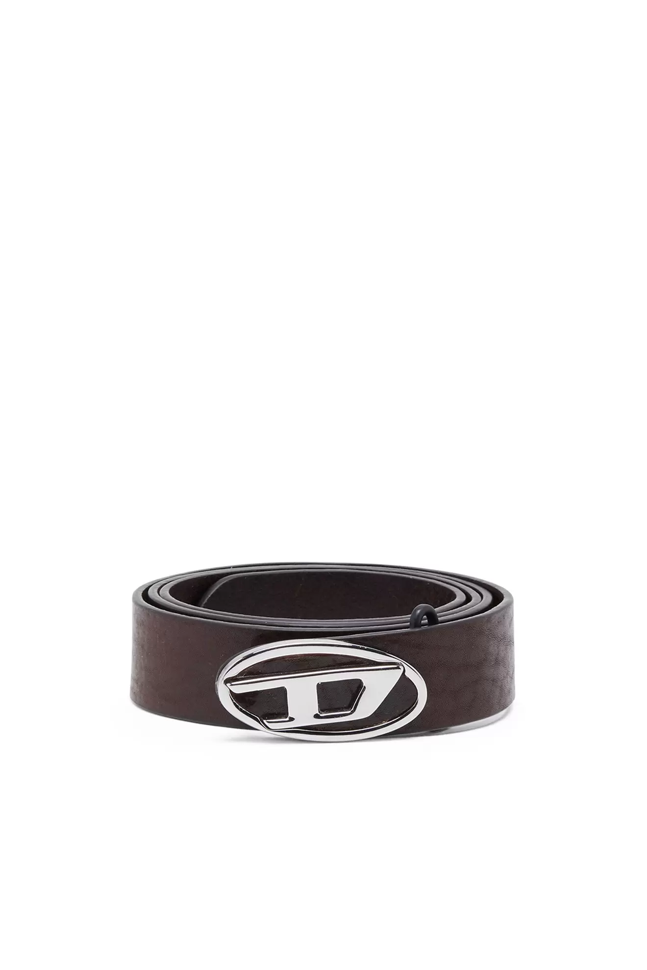 2.9cm leather belt with oval d logo