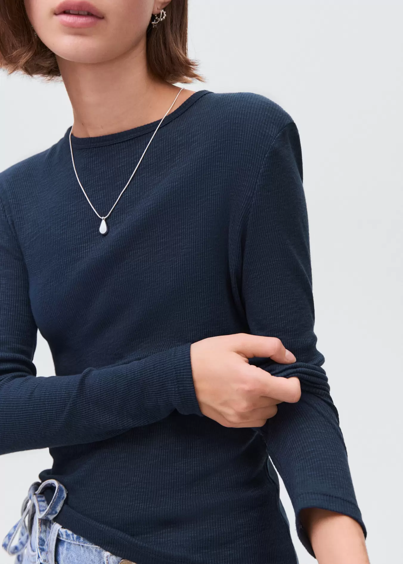 Tricou din tricot cu mânecă lungă