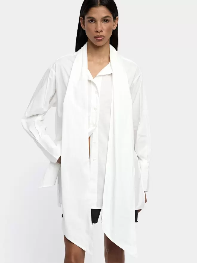 Shirt with scarf 100% cotton
