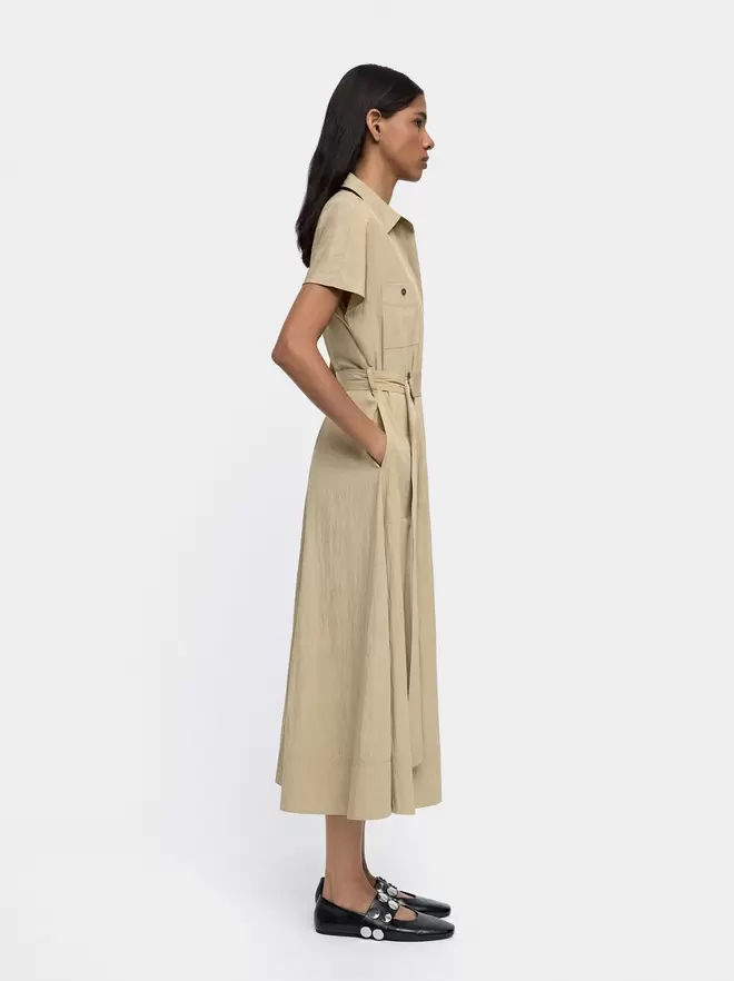 Midi shirt dress