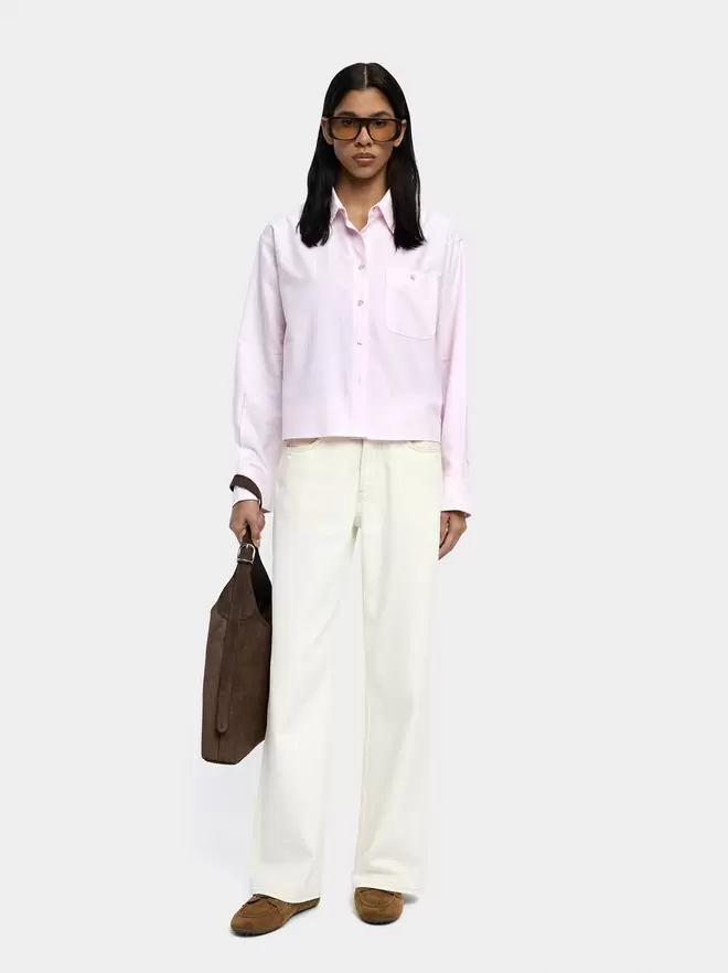 Shirt with cotton stripes