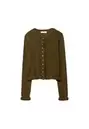 Knit cardigan with buttons and ruffles