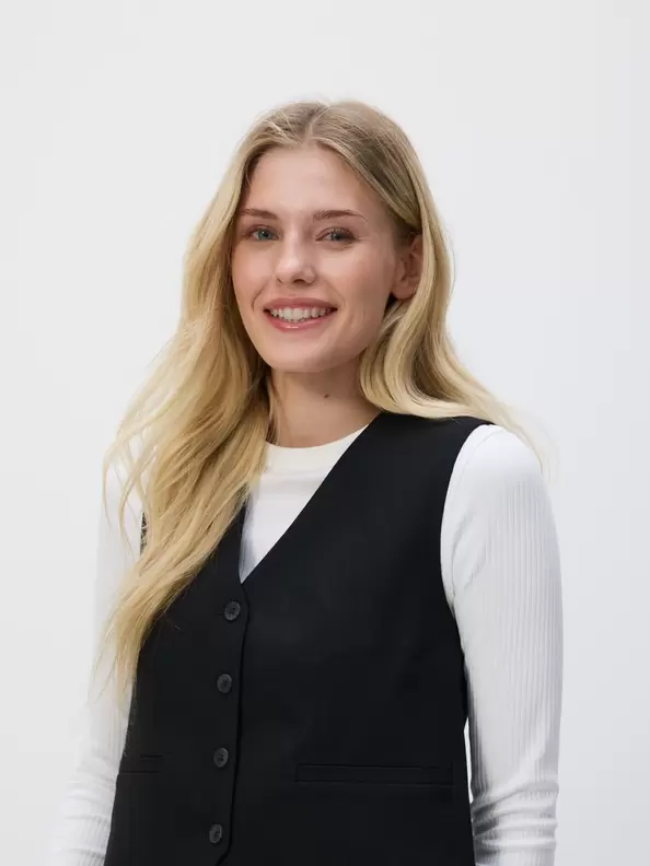 Vestă clasică cu adaos de viscoză