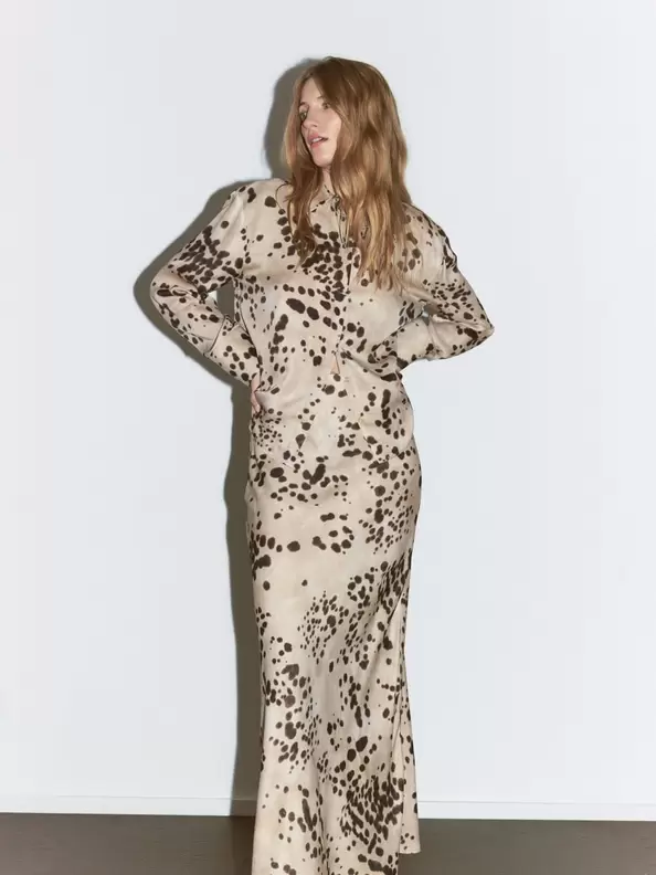 Cămașă din viscoză cu model