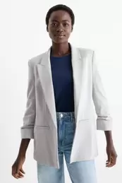 Blazer lung - regular fit - structurat