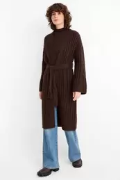 Cardigan tricotat - cu torsade