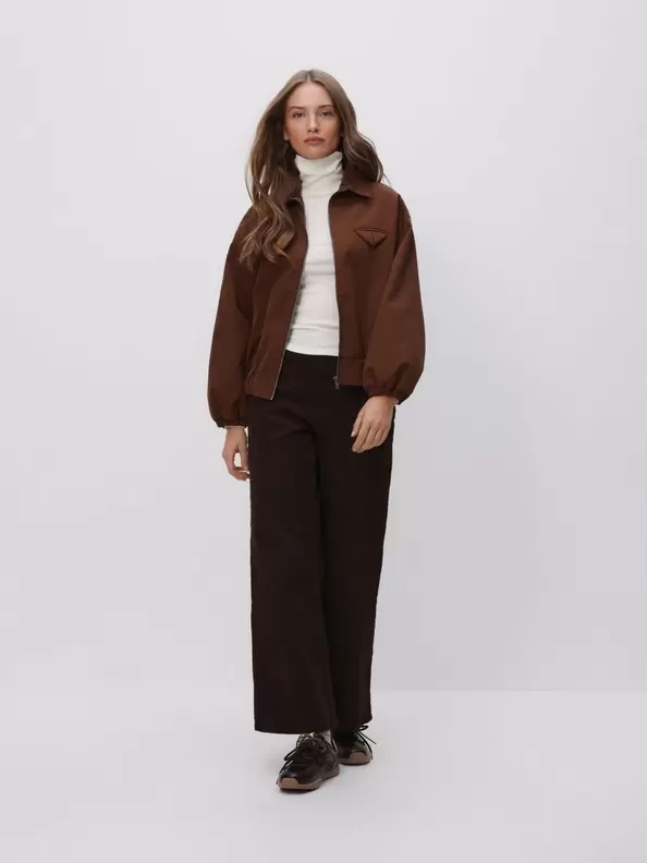 Geacă bomber cu guler