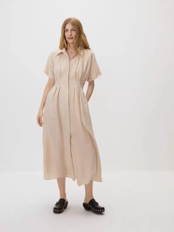 Rochie-cămașă cu in
