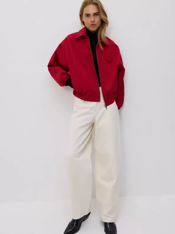 Geacă bomber cu guler