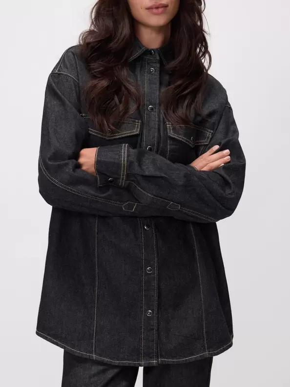 Cămaşă de blugi oversize