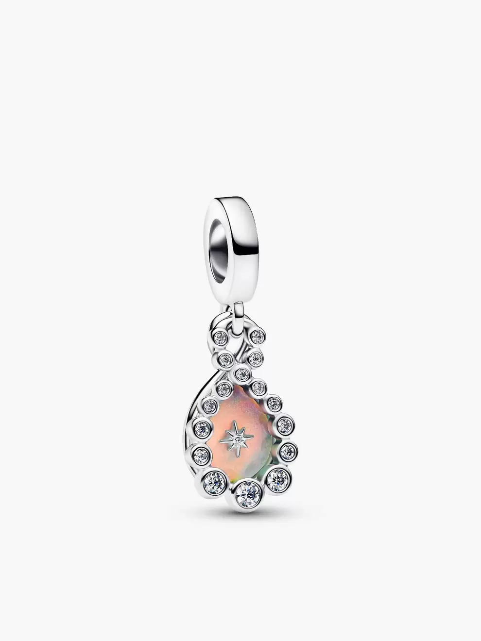 Talisman de tip pandantiv dublu cu infinit opalescent