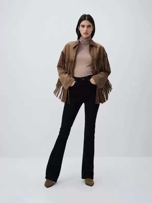 Jachetă cu franjuri