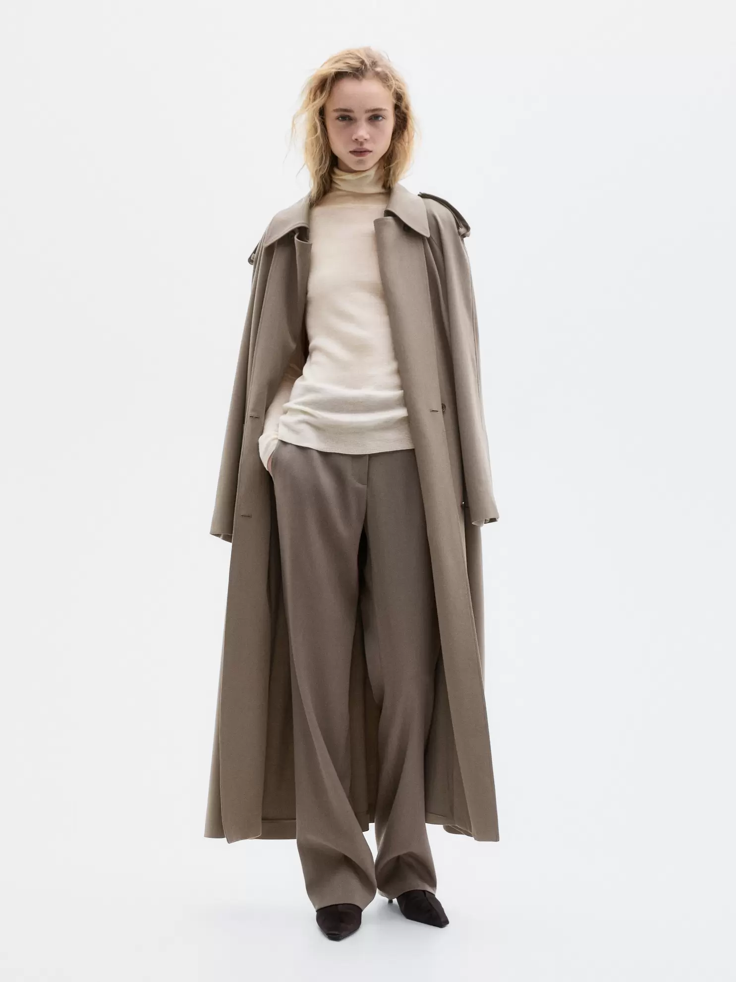 Knit 100% cashmere high neck sweater - LIMITED