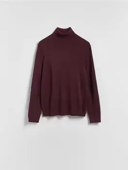 Maletă cu guler rulat și conținut ridicat de viscoză