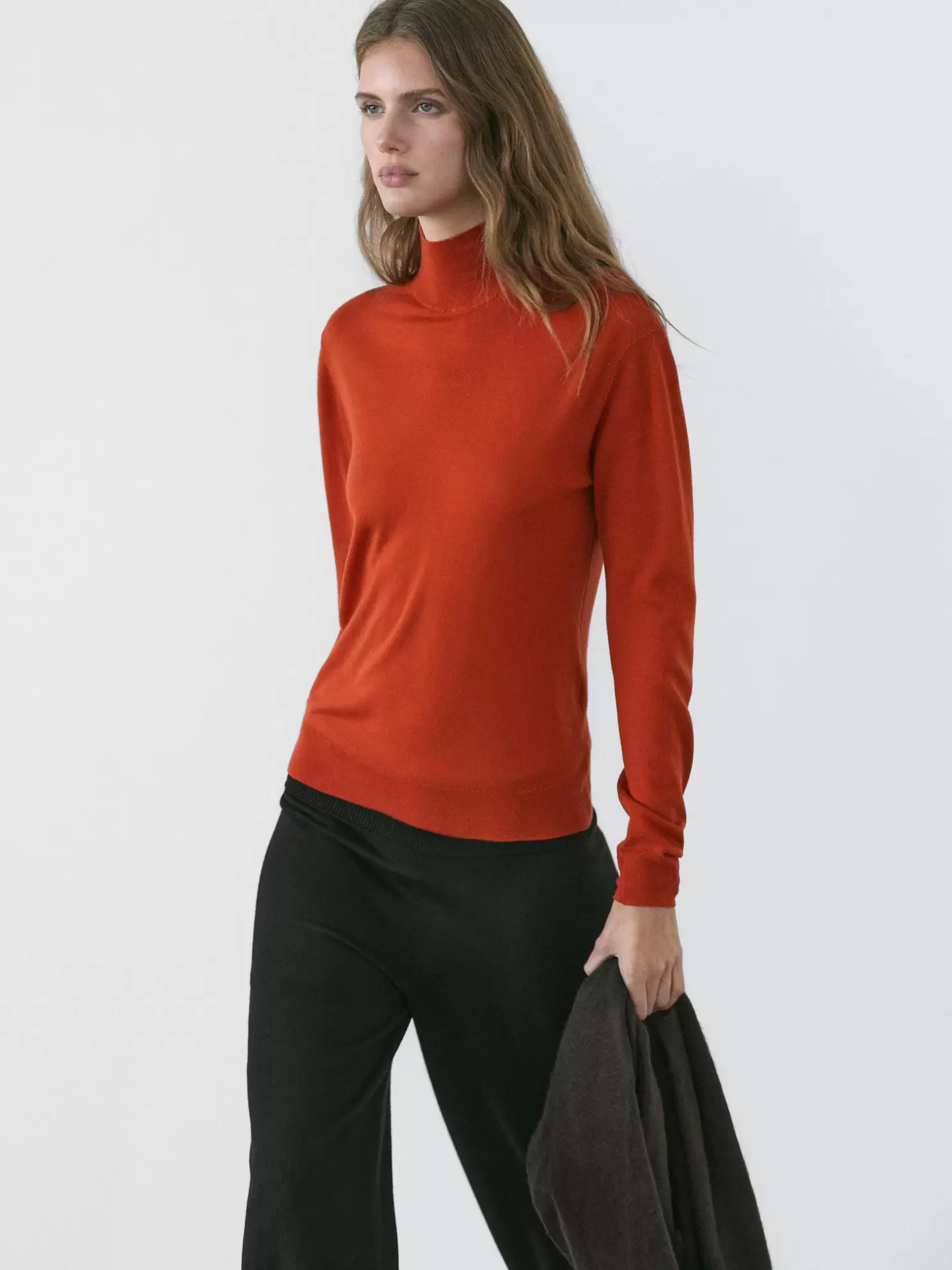 Wool high neck sweater