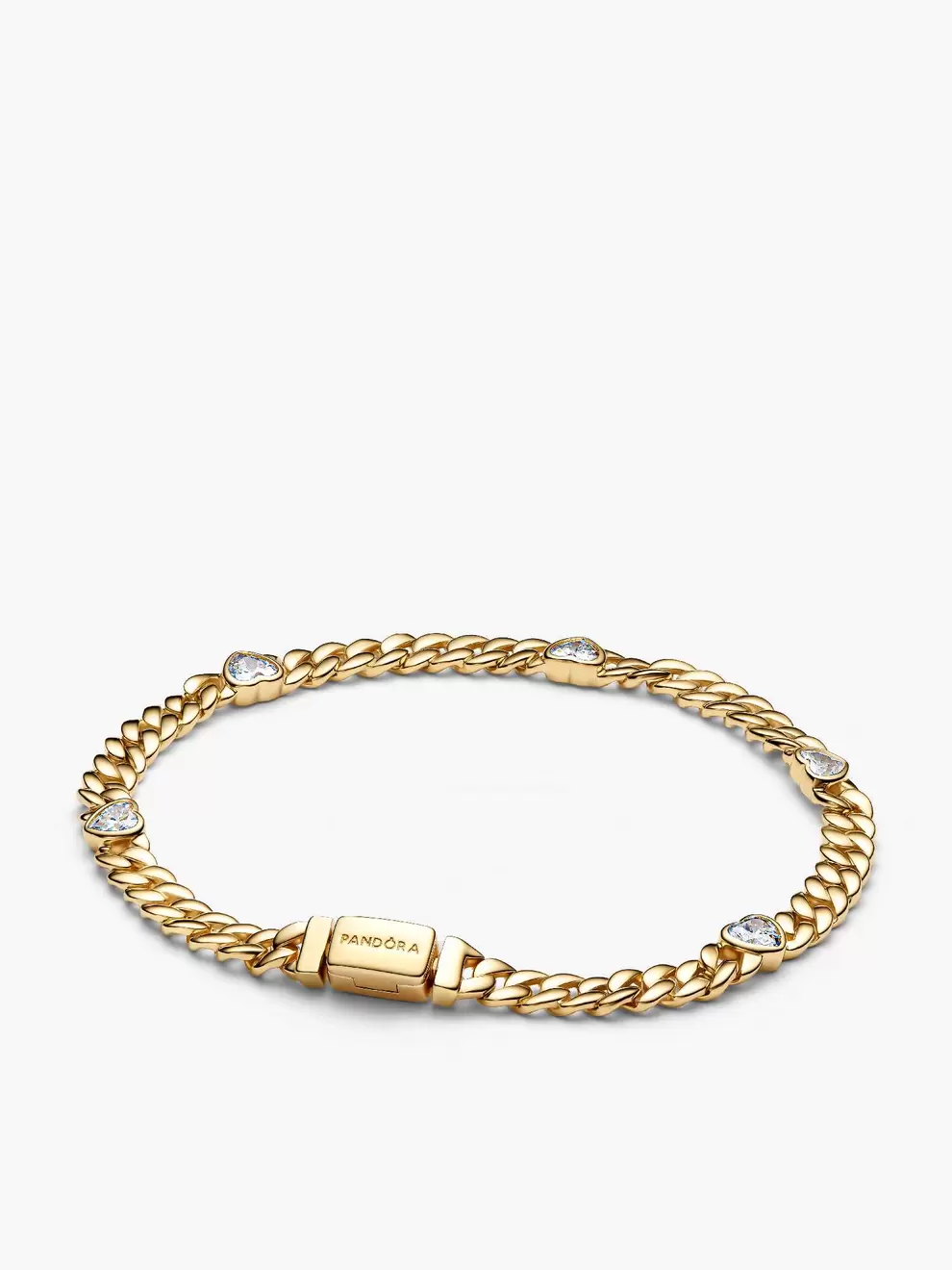 Brățară cu lanț cubanez și inimioară