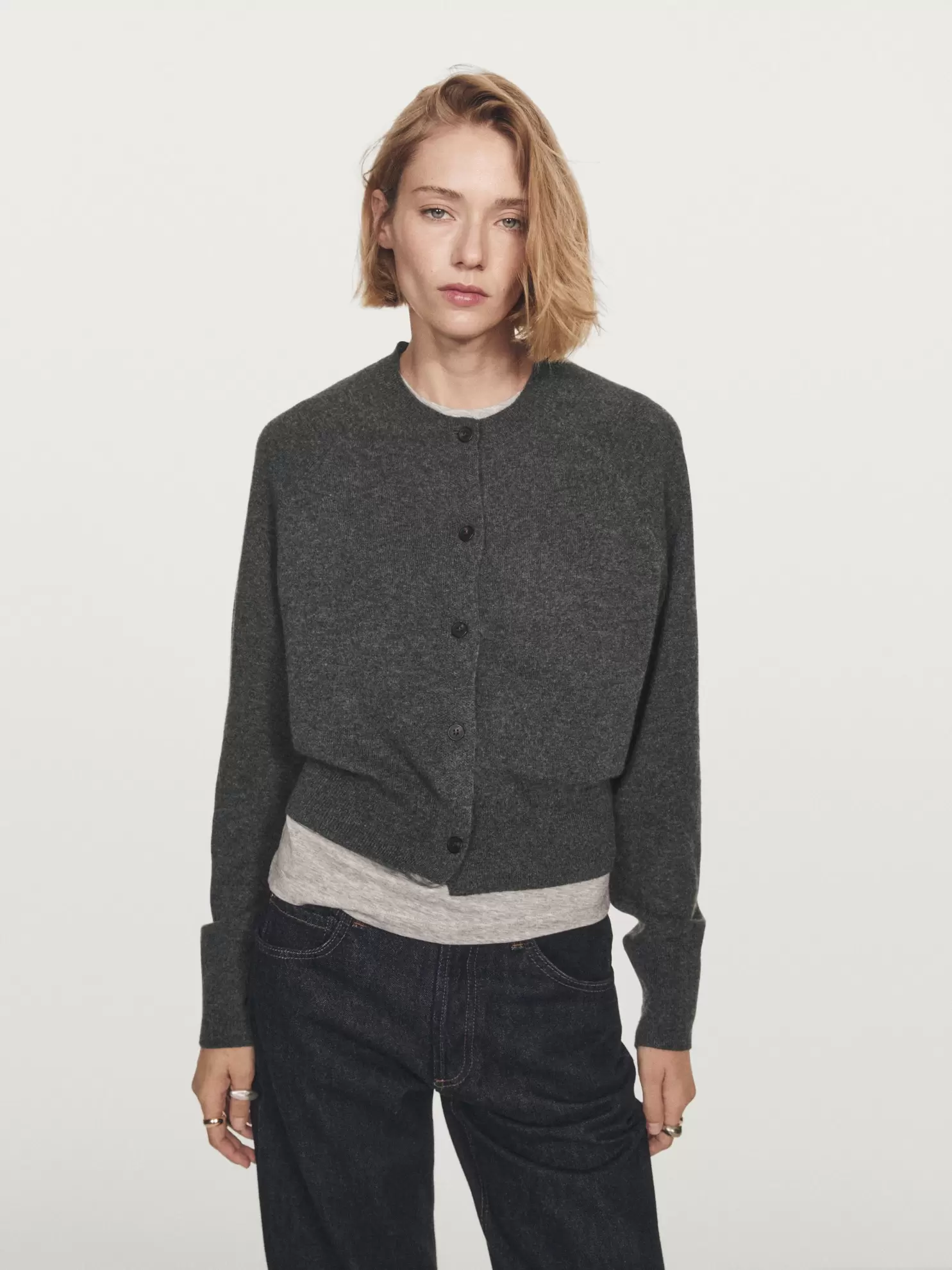 Long sleeve cashmere cardigan