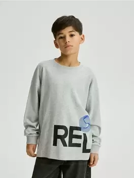 Tricou din bumbac, cu mânecă lungă și imprimeu