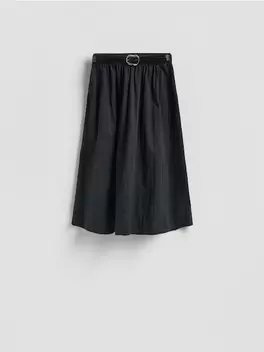 Fustă midi cu curea