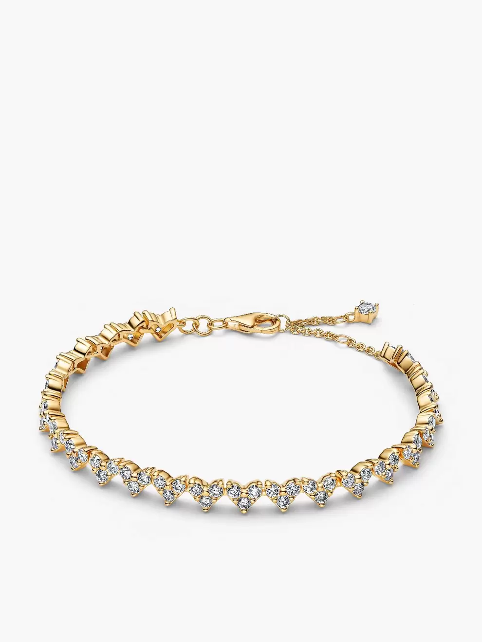 Brățară cu inimă cu trei pietre