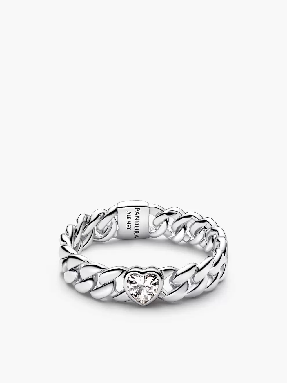 Inel cu lanț cubanez și inimă