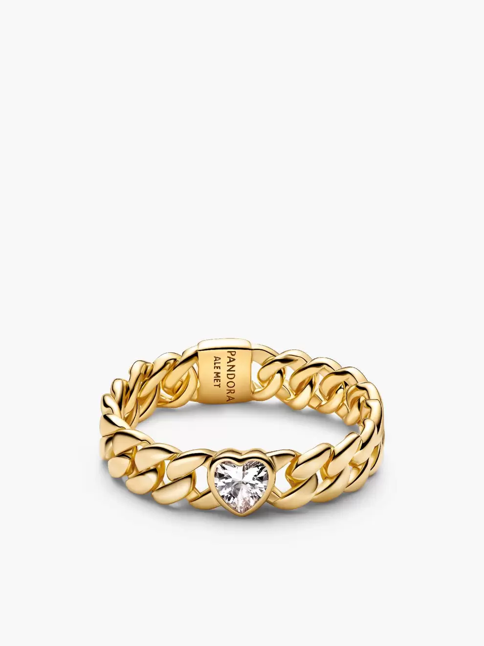 Inel cu lanț cubanez și inimă