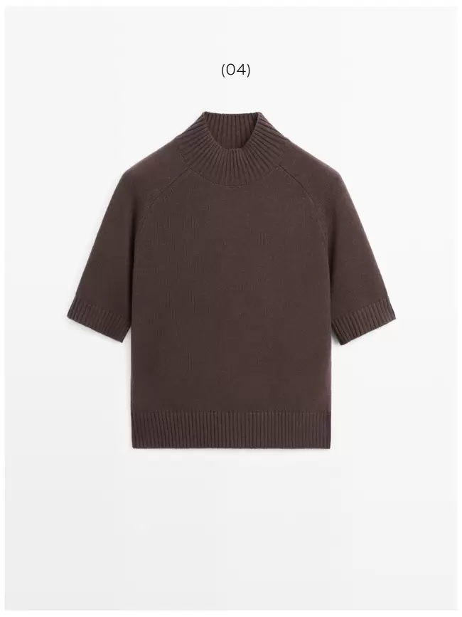 Cotton blend knit sweater