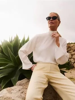 Pantaloni cu fibre Lyocell