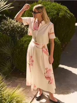 Fustă midi cu imprimeu floral