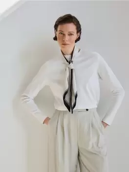 Tricou cu mânecă lungă și conținut ridicat de bumbac mercerizat