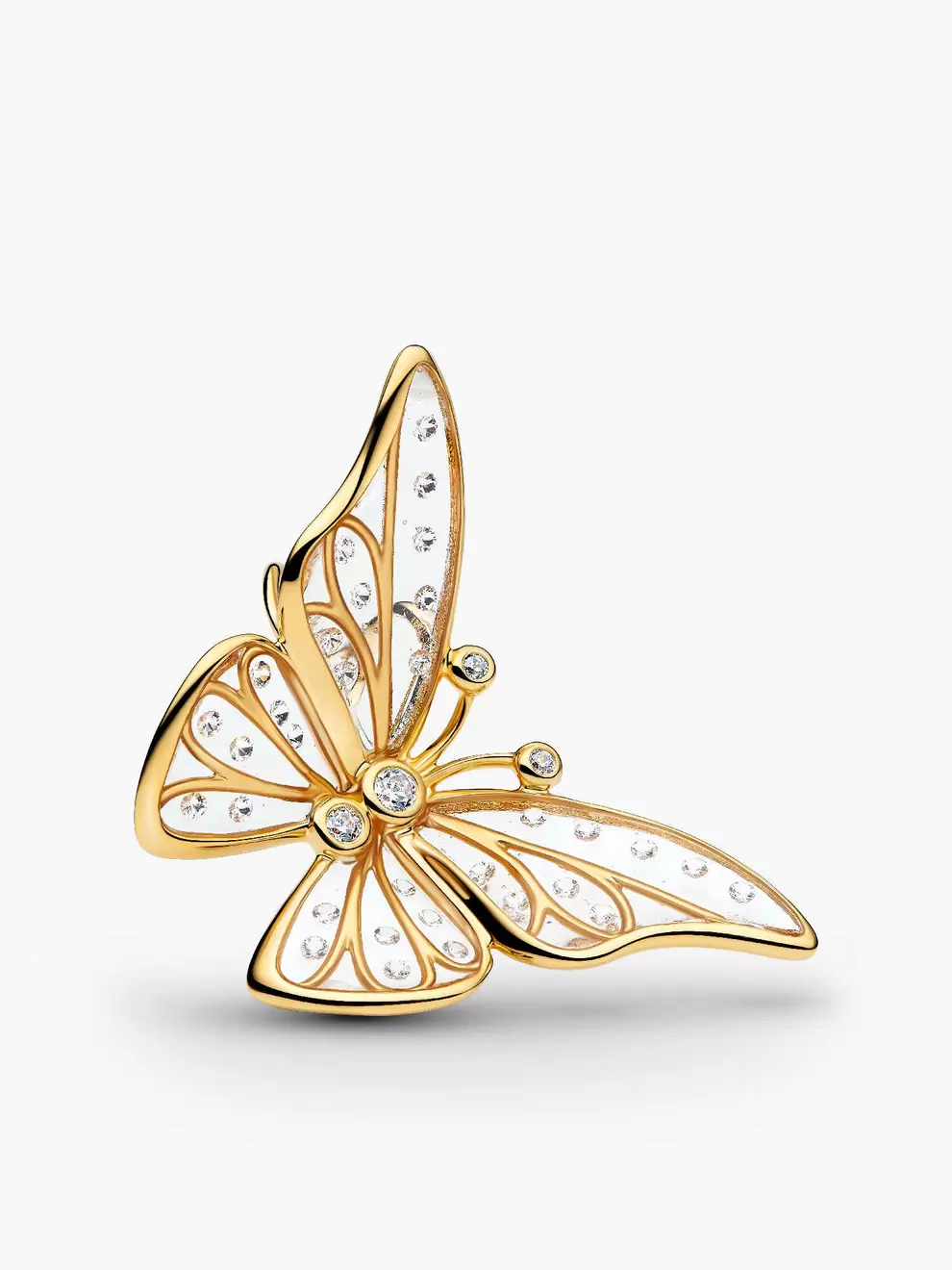 Talisman supradimensionat cu fluture cu structură dantelată