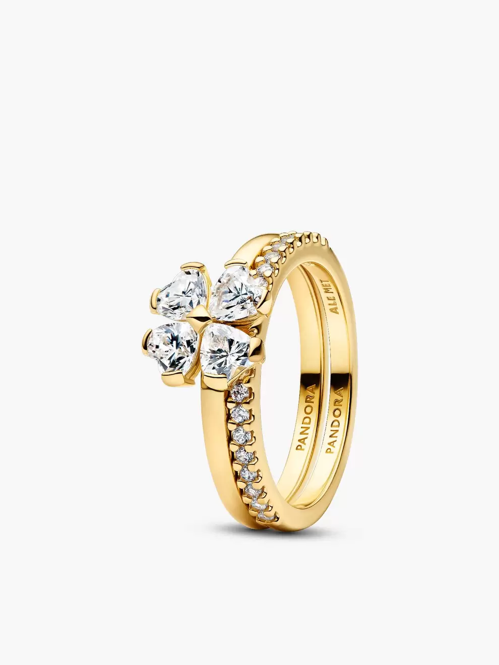 Inel strălucitor cu trifoi norocos ce poate fi împărțit