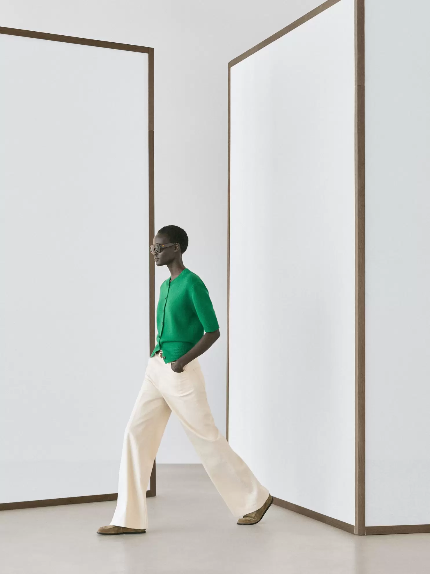 Cotton blend short sleeve knit cardigan