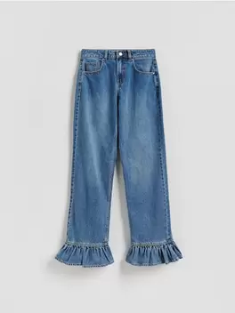 Blugi evazați cu volane