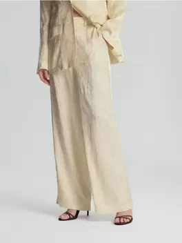 Pantaloni din viscoză cu model