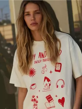 T-shirt lejer cu imprimeu