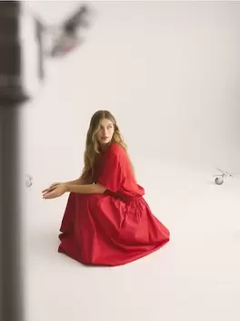 Fustă midi din bumbac