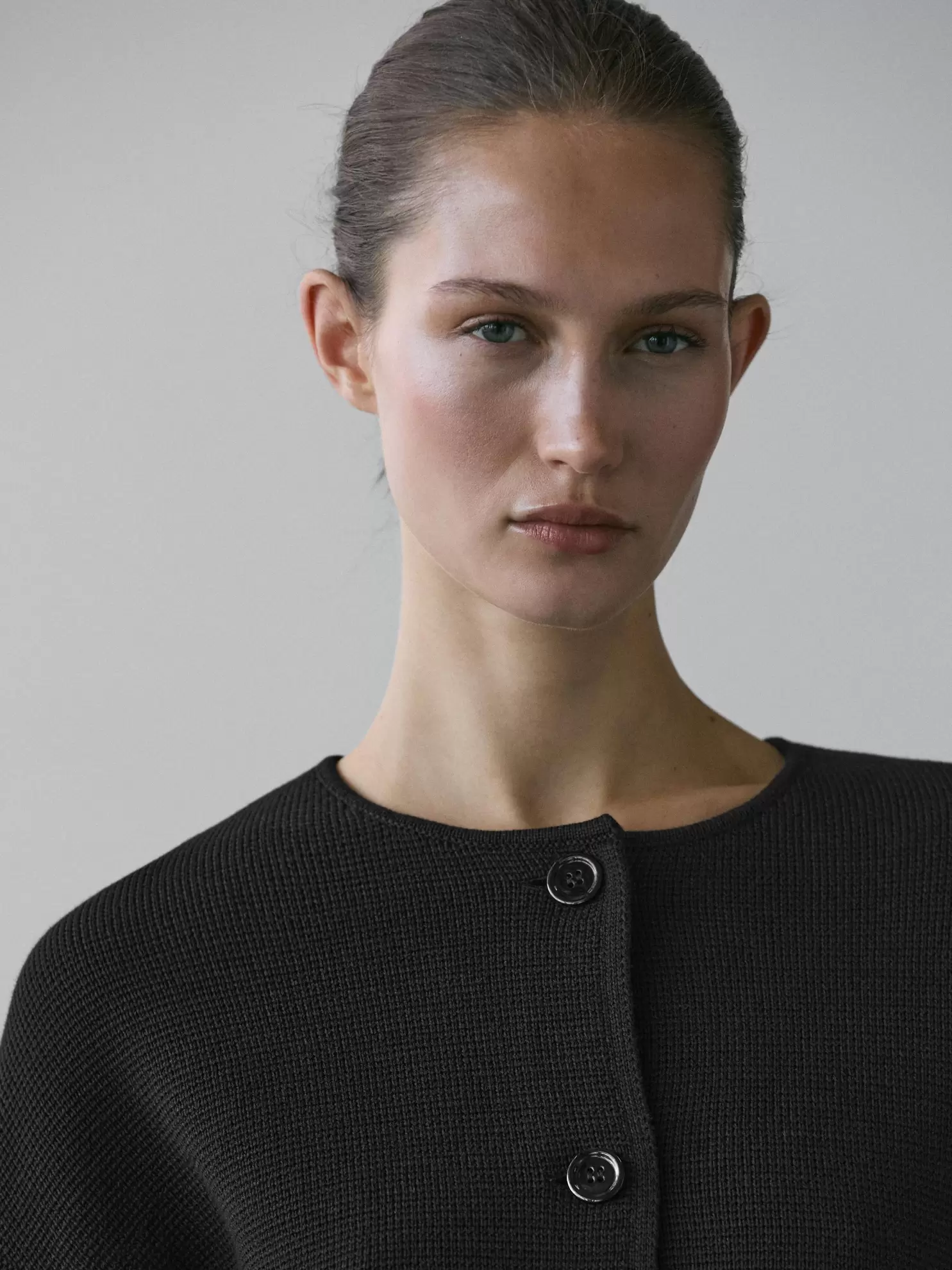 Cotton knit cardigan