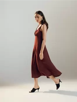 Rochie midi, cu conținut ridicat de Lyocell