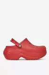 Klapki basenowe Crocs BELLA CLOG 210062-8C1 Czerwony