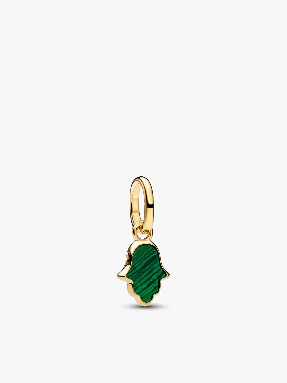 Mini talisman de tip pandantiv cu mână Hamsa verde