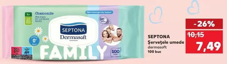 Șervețele umede dermasoft
