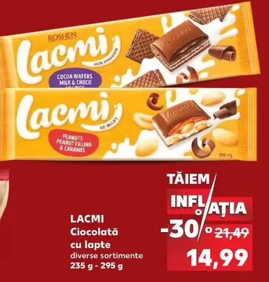 Ciocolată cu lapte diverse sortimente